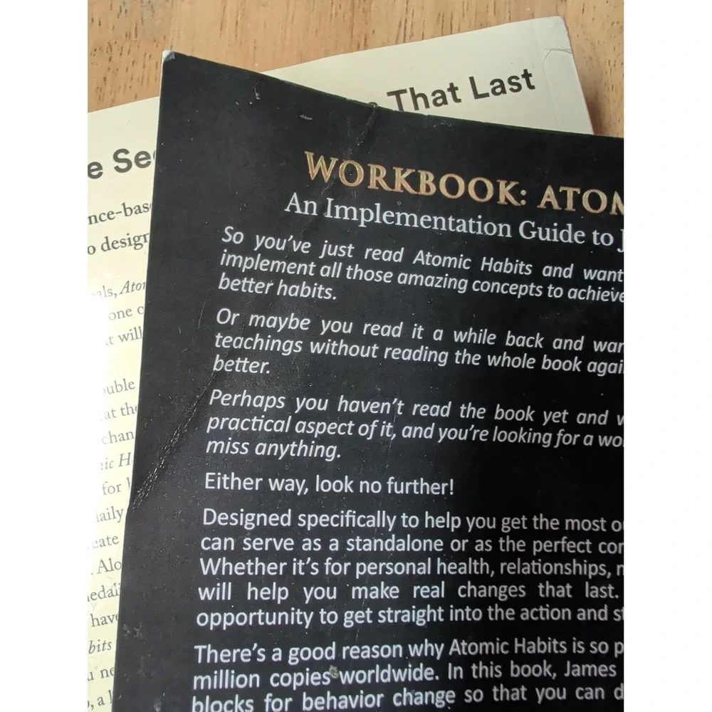 Atomic Habits book & Workbook  An Easy and Proven Way to Build Good Habits